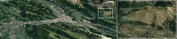 Le Grand Serre, dans l'axe du gte.