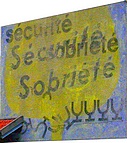 mur peint slogan