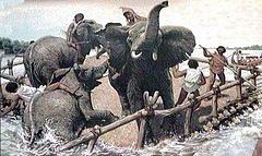 Hannibal traverse le Rhne avec ses lphants