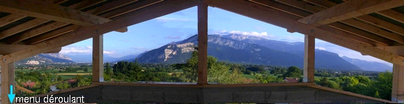 une architecture exceptionnelle au pied des alpes, panorama sur 5 chanes de montagnes: Jura, Chartreuse, Belledonne, Oisans,Vercors.