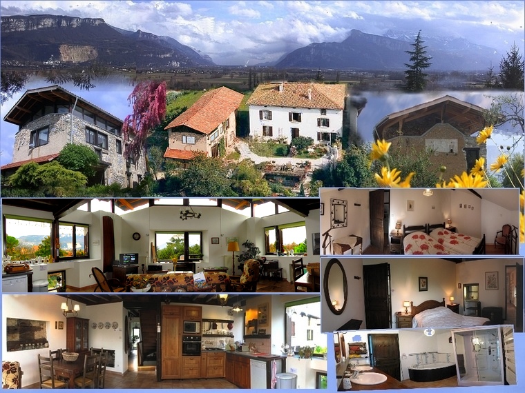une architecture exceptionnelle au pied des alpes, dans un environnement de jardin thmatique, source et bassins vivants.
