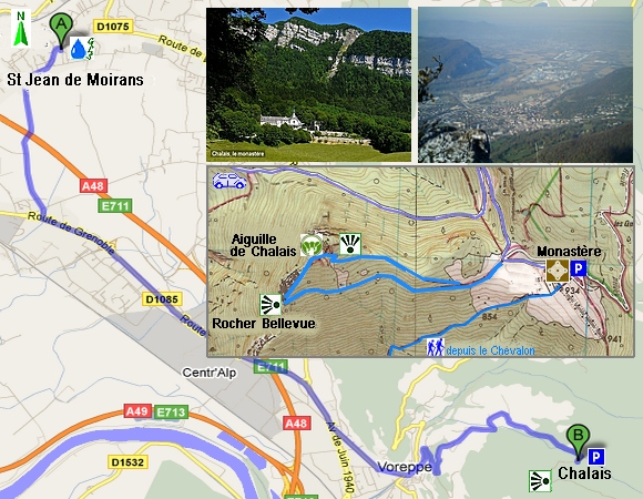 balade Monastre de Chalais, rocher Bellevue Voreppe