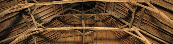 Charavines, charpente de la grange de Louisias