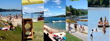 Lac Charavines Paladru. Cinq plages.
